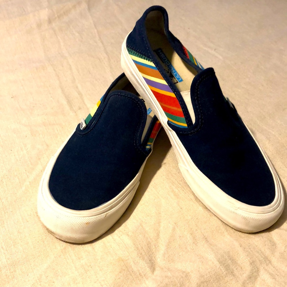 Vans Ultra Cush Slip On SF Navy with Retro Stripes